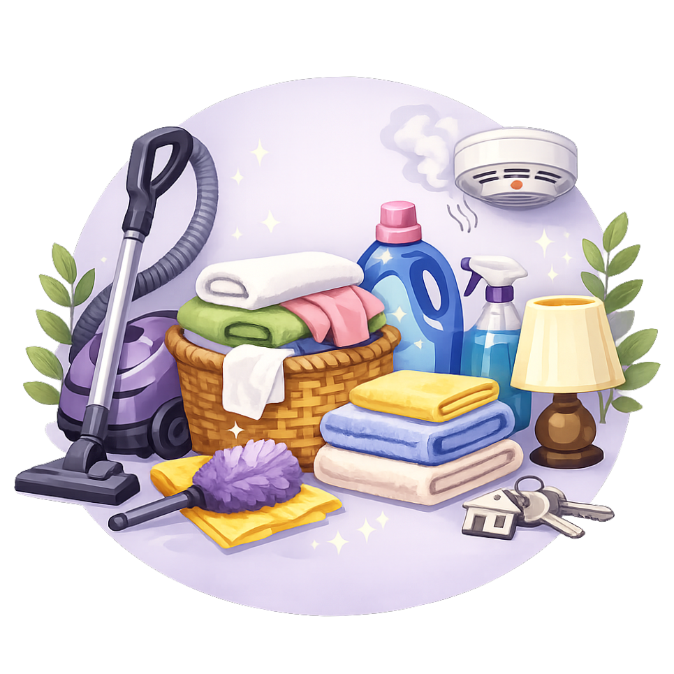 Errands and household support service illustration for Mary’s Caregiving in Conroe, Texas